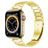 Mobigear Lissabon Bracelet Acier pour Apple Watch Fermeture boucle déployante - 49/46/45/44 mm - Or