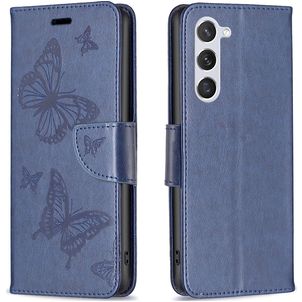 Mobigear Butterfly Housse Samsung Galaxy S24 Etui Porte-Monnaie - Bleu