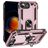 Mobigear Armor Ring Coque iPhone 16e Coque arrière Rigide Anti-Chocs avec Anneau-Support - Rose doré