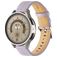 Mobigear Stitched Bracelet Cuir pour Smartwatch Fermeture boucle ardillon - 22 mm - Violet