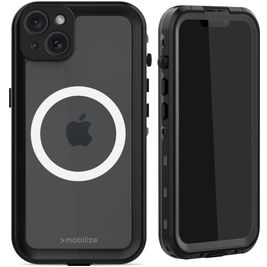 Mobilize Waterproof Coque iPhone 15 Plus MagSafe Coque arrière Imperméable Rigide - Noir