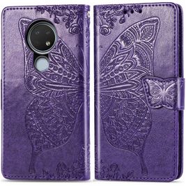 Mobigear Butterfly Housse Nokia 7.2 Etui Porte-Monnaie - Violet