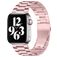 Mobigear Antwerp Bracelet Acier pour Apple Watch Fermeture boucle déployante - 49/46/45/44 mm - Rose