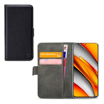 Mobilize Classic Gelly Wallet Housse POCO F3 Etui Porte-Monnaie - Noir