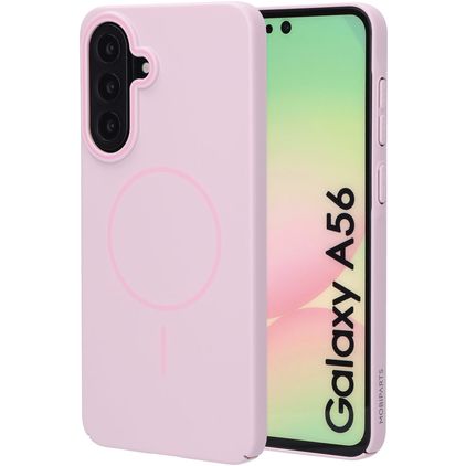 Mobiparts Slim Line Samsung Galaxy A56 MagSafe Plastique rigide Coque arrière - Blush Pink