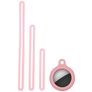 Mobigear Lanyard Coque Apple AirTag Coque en Silicone Souple - Pink