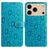 Mobigear Flowers Housse iPhone 17 Pro Etui Porte-Monnaie - Bleu