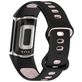 Mobigear Sport Dual Bracelet Silicone Fitbit Charge 5 Fermeture à clou et passant - Noir / Rose