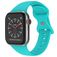 Mobigear Sport Dual Bracelet Silicone Apple Watch Fermeture à clou et passant - 49/46/45/44 mm - Turquoise