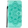 Mobigear Mandala Housse Motorola Moto E6s (2020) Etui Porte-Monnaie - Turquoise