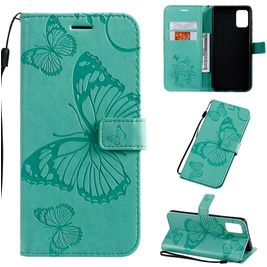 Mobigear Butterfly Housse Samsung Galaxy A71 Etui Porte-Monnaie - Turquoise