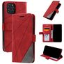 Mobigear Rhombus Housse iPhone 12 Etui Porte-Monnaie - Rouge