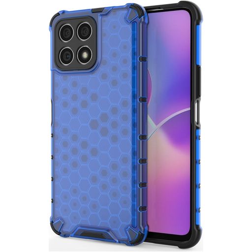 Mobigear Honeycomb Coque HONOR X8 Coque arrière Rigide Anti-Chocs - Bleu
