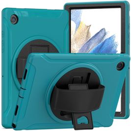 Mobigear SureGrip Coque Samsung Galaxy Tab A8 10.5 (2021) Coque arrière en Plastique rigide,Silicone + Support Amovible - Bleu