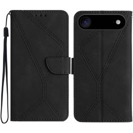 Mobigear Stitch Housse iPhone Air Etui Porte-Monnaie - Noir