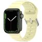 Mobigear Bumpy Bracelet Silicone Apple Watch Fermeture boucle ardillon - 49/46/45/44 mm - Jaune