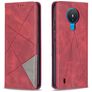 Mobigear Rhombus Slim Housse Nokia 1.4 Etui - Rouge
