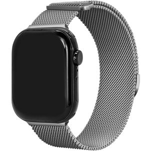 Mobilize RVS Bracelet Milanais Apple Watch Fermeture magnétique - 49/46/45/44 mm - Argent
