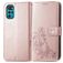 Mobigear Clover Motorola Moto G22 Étui Portefeuille - Rose doré