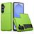 Mobigear Card Coque Samsung Galaxy S26 Plus Coque arrière Rigide Anti-Chocs avec Porte-Cartes - Vert