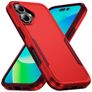 Mobigear Heavy Armor Coque iPhone 16 Coque arrière Rigide Anti-Chocs - Rouge