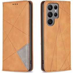 Mobigear Rhombus Slim Housse Samsung Galaxy S25 Ultra Etui - Cognac