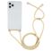 Mobigear Lanyard iPhone 12 Pro Max Coque avec cordon en TPU Souple - Transparent / Jaune