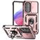 Mobigear Armor Ring Cam Slide Coque Samsung Galaxy A54 Coque arrière Rigide Anti-Chocs avec Anneau-Support et Protecteur Lentilles - Rose doré