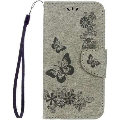 Mobigear Butterfly Housse Samsung Galaxy S8 Etui Porte-Monnaie - Gris