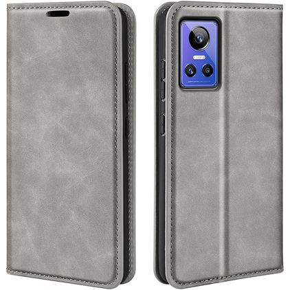 Mobigear Retro Slim Housse Realme GT Neo 3 Etui Porte-Monnaie - Gris