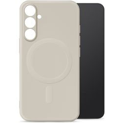 My Style Protective Flex Coque Samsung Galaxy S24 FE MagSafe Coque arrière en TPU Souple - Antique White