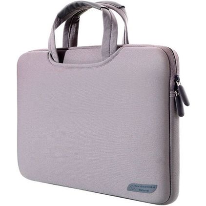 Mobigear Neon Sacoche Ordinateur portable en Neoprène 13 - 14 Pouces Sacoche ordinateur + Poignée - Gris