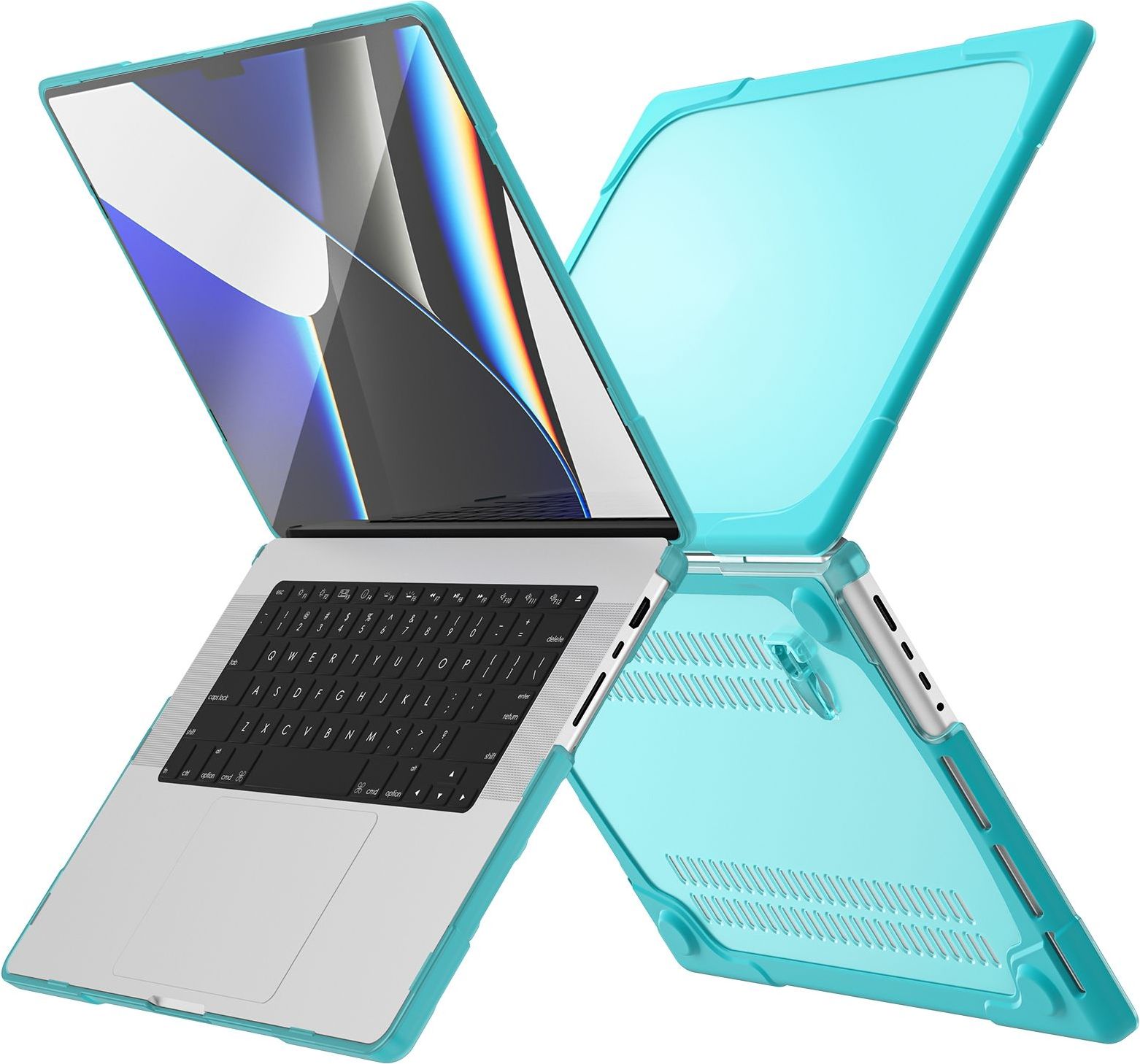 Mobigear Shockproof MacBook Pro 14 Pouces (2021-2025) Coque Bleu