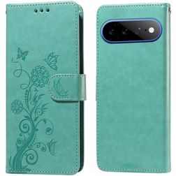 Mobigear Flowers Housse Google Pixel 11 Pro XL Etui Porte-Monnaie - Vert