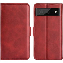 Mobigear Slim Magnet Housse Google Pixel 6a Etui Porte-Monnaie - Rouge