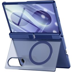 Mobigear Kickstand Samsung Galaxy Z Fold 8 MagSafe Plastique rigide Coque arrière Antichoc avec béquille - Bleu