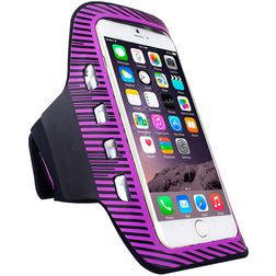 Mobigear LED Brassard Téléphone iPhone 6 Plus Brassard Coque de Sport en Neoprène - Violet