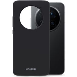 Mobilize Rubber Gelly Coque Honor Magic 8 Pro Coque arrière en TPU Souple - Noir