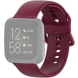 Mobigear Sport Buckle Bracelet Silicone Fitbit Versa Lite Fermeture boucle ardillon - Rouge