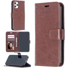 Mobigear Wallet Housse iPhone 12 Pro Etui Porte-Monnaie - Marron