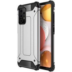 Mobigear Outdoor Samsung Galaxy A52s 5G Plastique rigide Coque arrière Antichoc - Argent