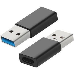 Mobiparts - Adaptateur USB-A vers USB-C - Noir