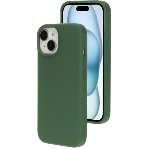 Mobiparts Coque iPhone 15 Coque arrière en Silicone - Forest Green