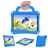 Mobigear Football Coque iPad Air 11 Pouces (2025) Coque arrière en EVA + Bandoulière + Support Amovible - Bleu