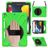 Mobigear SureGrip XGuard Coque iPad 9 (2021) Coque arrière en Plastique rigide,Silicone + Porte-crayon + Bandoulière + Support Amovible - Vert