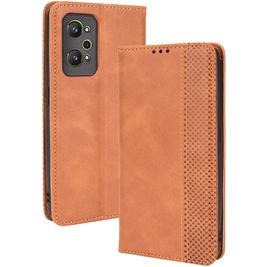 Mobigear Sensation Housse Realme GT Neo2 Etui Porte-Monnaie - Marron