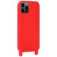 Mobigear Lanyard iPhone 14 Pro Coque avec cordon en Silicone - Rouge