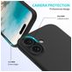 Mobigear Rubber Touch Coque iPhone 16 Coque arrière en Silicone - Noir