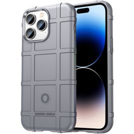 Mobigear Rugged Shield Coque iPhone 14 Pro Max Coque arrière en TPU Souple Anti-Chocs - Gris