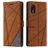 Mobigear Rhombus Housse Samsung Galaxy Xcover 7 Etui Porte-Monnaie - Marron
